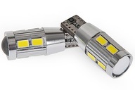 W5W CANBUS 1 LED CREE + 8 SMD 5630 SAMSUNG BIAŁE