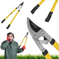 NOŻYCE SEKATOR OGRODOWY RĘCZNY DUŻY DO GAŁĘZI KRZEWÓW OSTRY DWURĘCZNY 71cm