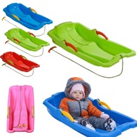 SANKI ŚLIZG DLA DZIECI PLASTIKOWE Z HAMULCEM OPARCIEM I SZNURKIEM KAROL