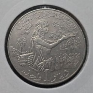 *TUNEZJA [0085]*1 Dinar 2007 (Dinar tunezyjski) Rośliny, FAO, Herb *holder