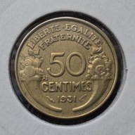 *FRANCJA [0123]*50 centymów 50 CENTIMES 1931 Trzecia Republika, Marianna