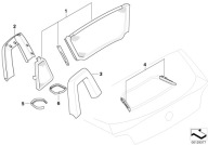 BMW Z4 Osłona zagłówka lewa grey-silver 7055439