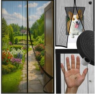 MOSKITIERA DRZWI MAGNETYCZNA ZASŁONA NA OKNO BALKONOWE 90x230 MAGNES KOMAR