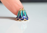 Niebieski dzwonek kwiat kwiatek EMALIA Cloisonne