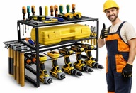 Regał Garażowy Ścienny Półka Wieszak Organizer na Elektronarzędzia Mocny