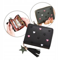 PORTFEL DAMSKI W SERDUSZKA DLA DZIEWCZYNY PREZENT UPOMINEK NA DZIEŃ KOBIET