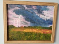 Burza- Obraz ręcznie malowany