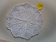 Serweta okrągła duża biała