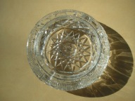 Popielniczka, popielnica kryształowa duża.