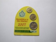 Sam Marino 3 monety euro z 2007 roku stan 1