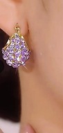 KOLCZYKI KWIATY KWIATAMI KWIATKI BOHO stokrotki oplotki DIAMENTY eleganckie