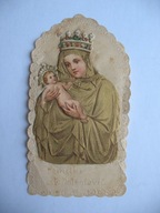 STARY BOLESLAV MATKA BOŻA przedwojenny ŚW. OBRAZEK-PAMIĄTKA