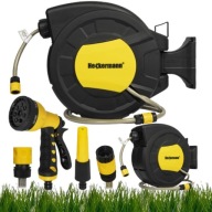 WĄŻ OGRODOWY ZWIJANY BARDZO MOCNY 30M W ZESTAWIE PISTOLET DYSZA BĘBEN!