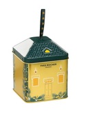 Yves Rocher ozdobna metalowa puszka świąteczna złoty domek na prezent OPIS!