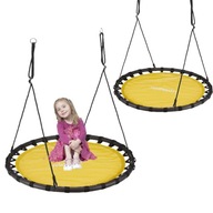 HUŚTAWKA OGRODOWA DLA DZIECI BOCIANIE GNIAZDO OKRĄGŁA WISZĄCA DUŻA BUJAK