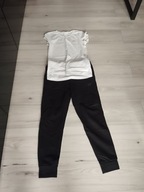 4F Czarne spodnie dresowe 152 koszulka 4F 158 biała SZKOŁA W-F GIMASTYKA