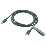 IKEA LILLHULT wytrzymały kabel USB-C na USB-C 480 Mbps 1,5 m zielony