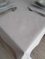 Biały obrus, bawełna satynowa 120 x 220 cm Gładki