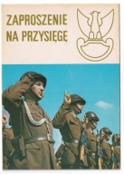 Ludowe Wojsko Polskie LWP Zaproszenie na Przysięgę 1980r. KARNET