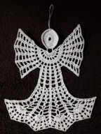 ANIOŁ SZYDEŁKOWY ZAWIESZKA NA CHOINKĘ RĘCZNIE ROBIONY OZDOBA ŚWIĄTECZNA