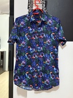 Z Koszula hawajska Guide London kwiatowy busz z tukanami L