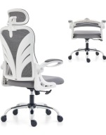 Fotel biurowy ergonomiczny HOLLUDLE siatka składany regulowany