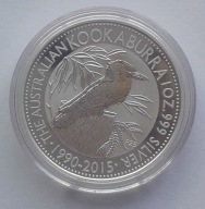 Australian Kookaburra 2015 1 dolar 1 uncja SREBRA próby 999 (2)