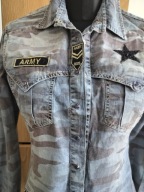 Bluzka damska S koszulowa moro Key Largo bawełniany jeans napy 36