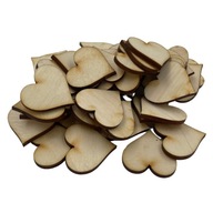 Drewniane Serca Serduszka 3cm Decoupage EKO