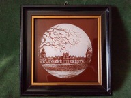 Warszawa Pałac w Wilanowie - Rysunek wpalany w szkło / stara grafika