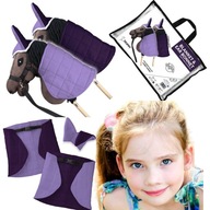 DERKA DWUSTRONNA I NAUSZNIKI SKIPPI DLA HOBBY HORSE - WRZOS I ŚLIWKA