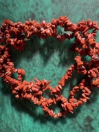 Korale naszyjnik z czasów PRL kolekcja kamień piaskowiec lśniący brąz