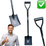 ŁOPATA PIASKOWA METALOWA CZARNA WYTRZYMAŁA SZPADEL NOWY DO PIASKU | SCHMITH