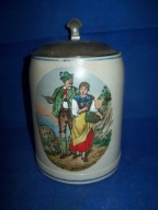 PROMOCJA--[@qj]-Secesyjny -Stary kufel-1/2L ok, 1900-r -25-