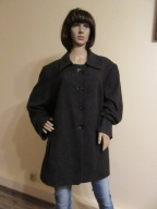 ULLA POPKEN żakiet marynarka brązowy melanż 30% wełna duży rozmiar 54