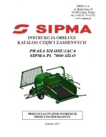 SIPMA PL 7000 Silo - instrukcja obsługi, katalog części prasy (2017)