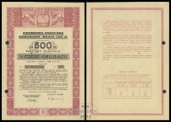 BNU - PRL Obligacja 500 złotych emisja B nr 018020/09 # ODBUDOWA KRAJU 1946