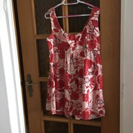 SUKIENKA TUNIKA NEW LOOK L-XL KWIATY CZERW