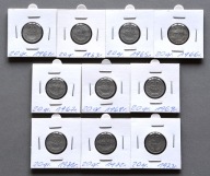 PRL 20 GROSZY 1961-1973 W HOLDERACH ZESTAW 10 SZT.
