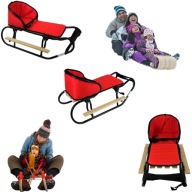SANKI METALOWE Z OPARCIEM DLA DZIECI CIEPŁE Z PODUSZKA