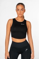 BLUZA KOSZULKA CROP TOP FITNESS Sportowy Czarny L TERMOAKTYWNY SIŁOWNIĘ