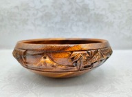 Starodawny półmisek rzeźbione chatki, WIETNAM - kolekcjonerski