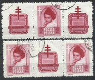 *ROCZNIK 1948 Fi 488 Pw 6 trójki c,d kas. GRUŹLICA / mostki - komplet