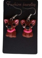 KOLCZYKI Z MODELINY PSY CHIHUAHUA CZIŁAŁA PIESKI