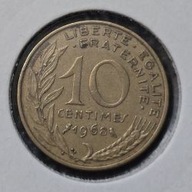 *FRANCJA [0113]*10 centymów CENTIMES 1968 Piąta Republika, Marianna Rośliny