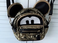 Plecak Mini myszka cekinowy cekiny złoto czarny