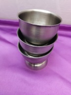 KIELISZKI DO JAJEK NA TWARDO ZE STALI NIERDZEWNEJ INOX dom 3szt