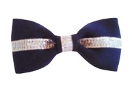 Gumka do włosów kokarda srebrna tasiemka