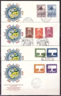 CEPT Europa koperty FDC 1957 zestaw