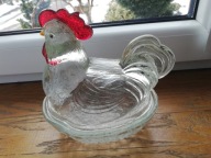 Bomboniera Puzderko Kogut - Kura Szklana à la ZĄBKOWICE